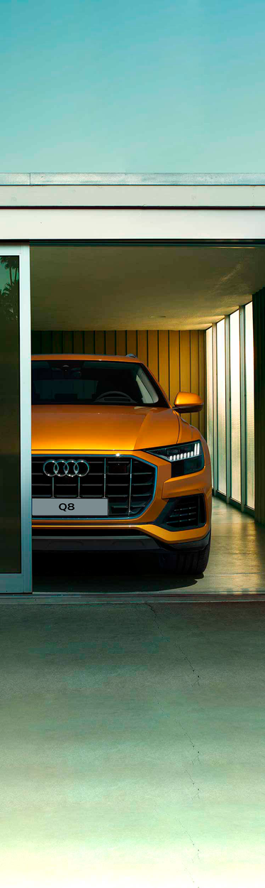 Динамический вид  Audi Q8 